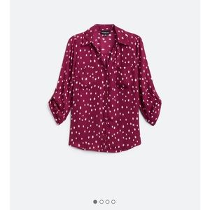 FORTUNE + IVY Christelle Button Down Blouse NWT size M